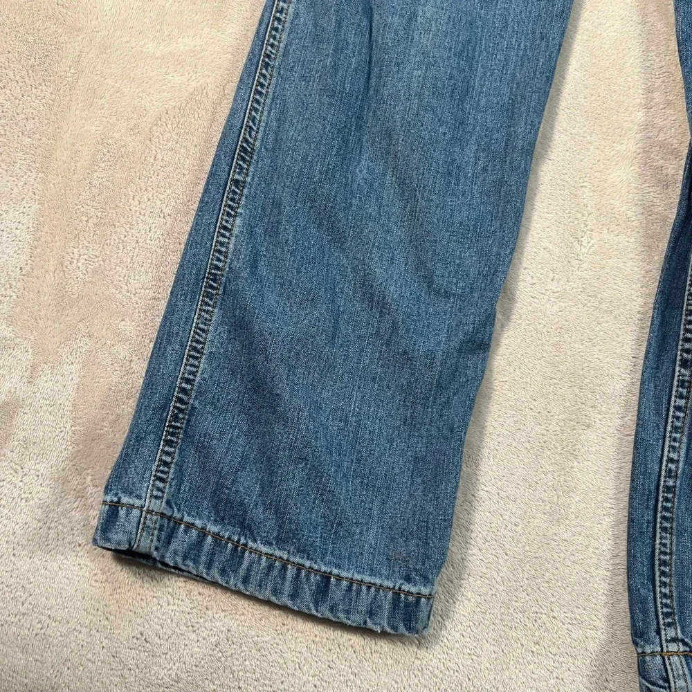 Chaps Denim Carpenter Jeans Mens Size 32x34 Blue Hammer Loop Straight Leg Cotton